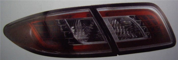  Фонари задние внешний+внутренний Л+П (КОМПЛЕКТ) ТЮНИНГ (СЕДАН) прозрачные с диодами (SONAR) внутри красные ХРОМ ТОНИР для  MAZDA 6 (02-08)