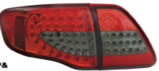  Фонари задние внешний+внутренний Л+П (КОМПЛЕКТ) ТЮНИНГ ПОЛНОСТЬЮ диодные EAGLE EYES внутри красные, тонированные для  TOYOTA COROLLA E150  (06-) СЕДАН