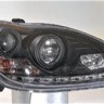  Фары передние Л+П (КОМПЛЕКТ) ТЮНИНГ линзованные (DEVIL EYES) с 2мя светящимися ободками (SONAR) внутри черные для  MERCEDES S-класс W220 (98-05)