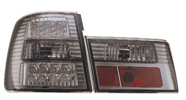  Фонари задние внешний+внутренний Л+П (КОМПЛЕКТ) ТЮНИНГ (СЕДАН) прозрачные с диодами (SONAR) ТОНИР внутри хромированные для  BMW 5xx E34 (88-94)