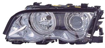  Фары передние Л+П (КОМПЛЕКТ) (СЕДАН) (КСЕНОН) D2S с блоком розжига ксенона с 2мя светящимися ободками с регулировочным мотором ВНУТРИ внутри хромированные для  BMW 3xx E46 СЕДАН/УНИВЕРСАЛ (98-03)