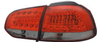  Фонари задние внешний+внутренний Л+П (КОМПЛЕКТ) (ХЭТЧБЭК) ТЮНИНГ ПОЛНОСТЬЮ ДИОД EAGLE EYES внутри красные, тонированные для  VW GOLF VI (09-)