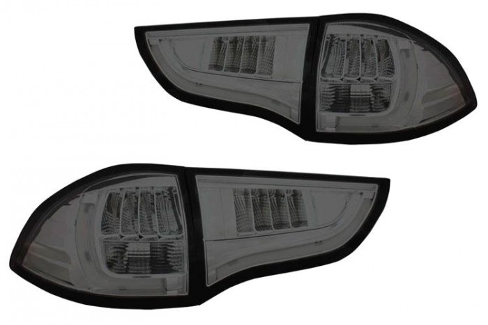 Фонари задние ВНЕШН+ВНУТР Л+П (КОМПЛЕКТ) ТЮНИНГ с диодами, тонированные  EAGLE EYES, внутри хромированные для Mitsubishi Pajero Sport NEW (09- )