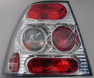  Фонари задние внешние Л+П (КОМПЛЕКТ) ТЮНИНГ (LEXUS ТИП) прозрачные, внутри хромированные для  VW BORA (98-03)