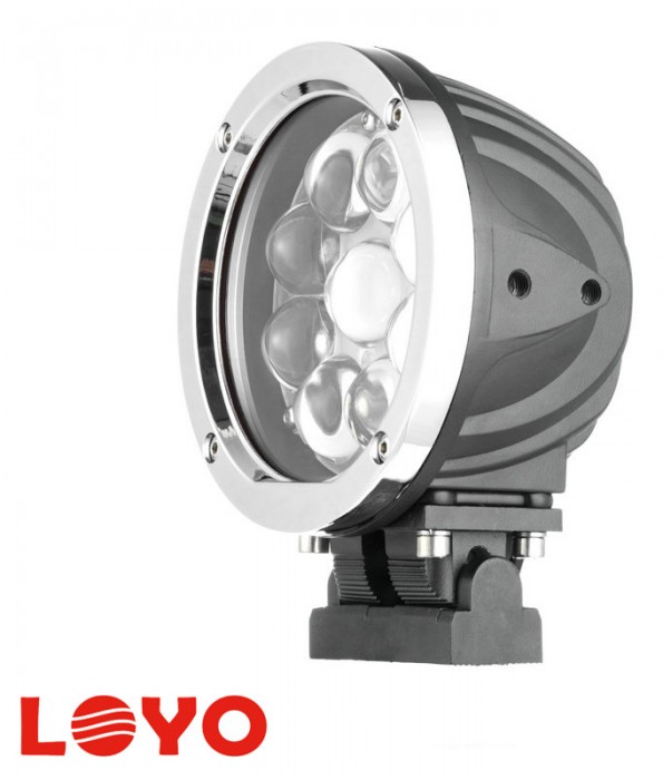 LED фара дальнего света LOYO 8045B светодиодная круглая, 45 Вт, линзованная 4D, 15 Градусов