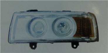  Фара передняя левая ТЮНИНГ линзованные С указатель поворота внутри хромированные для  AUDI (80/90) B3 (87-91)