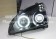 Фары передние Л+П (КОМПЛЕКТ) ТЮНИНГ линзованные (4 линзы), со светящимся ободком, светодиодные ДХО, под ксенон EAGLE EYES внутри черные для LEXUS RX 300 (02/03-12/08)