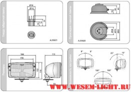 Wesem PES1 418.10 H4(Zetor) фара головного света с прозрачным стеклом и габаритом (дальний - ближний). лампы в комплекте
