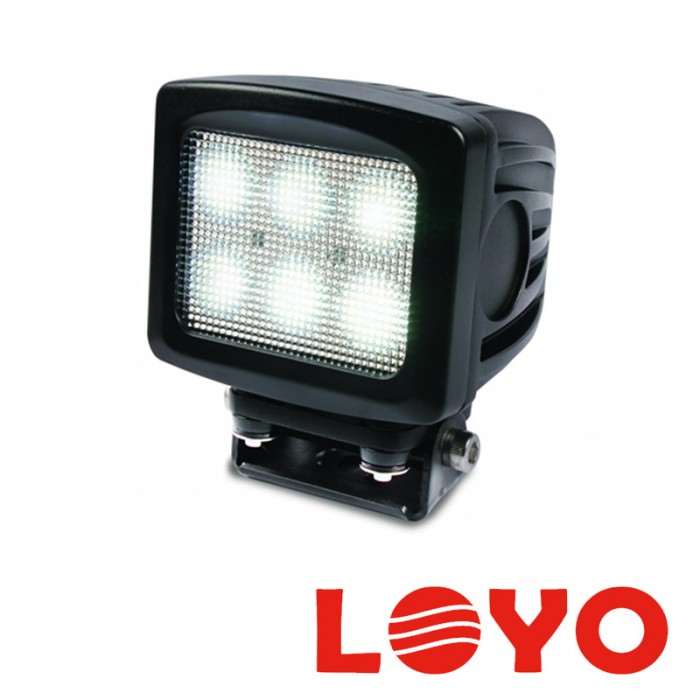Ударопрочная светодиодная фара LOYO WORK 9060 рабочего света (FLOOD) 60 Вт, квадратная, для спецтехники, внедорожников, грузовиков