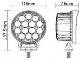 [42 Вт] Светодиодная LED фара дальнего света круглая LOYO UNIVERSAL 8042 SPOT