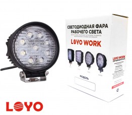 [27 Вт] Светодиодная LED фара рабочего света круглая LOYO WORK 8027B 8027