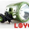 Ручной фонарь-прожектор, фара-искатель ксеноновый, зеленый 12 Вольт, 35 Ватт от прикуривателя для туризма, охоты, рыбалки