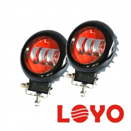 Комплект светодиодных фар (2 шт) с проводкой LOYO HEAD 30WR для квадроцикла, внедорожника