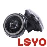 Фары LED LOYO DRAGON EYE BLACK  (7 дюймов LOYO LY-DE7-001): ближний и дальний свет, дневные ходовые огни для Нива, УАЗ, Jeep Wrangler, Hammer, Defender
