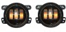 Cветодиодные LED ТЮНИНГ противотуманные фары (комплект, 2 шт.) в бампер Jeep Wrangler/Rubicon, универсальные светодиодные птф в силовой бампер