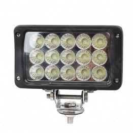 LED фара рабочего света FLP15-45F (45 Ватт, прямоугольная, для спецтехники, для внедорожников, тип света - ближний FLOOD)