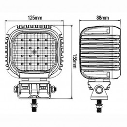Фара для спецтехники FR16B-48W (48 Вт, светодиодная, для тяжелых условий, рабочий свет)
