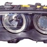  Фары передние Л+П (КОМПЛЕКТ) (СЕДАН) (КСЕНОН) D2S с блоком розжига ксенона с 2мя светящимися ободками с регулировочным мотором ВНУТРИ внутри черные для  BMW 3xx E46 СЕДАН/УНИВЕРСАЛ (98-03)