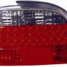  Фонари задние внешние Л+П (КОМПЛЕКТ) ТЮНИНГ прозрачные хрустальные с диодным габаритом, красные, тонированные для  BMW 7xx E38 (94-02)