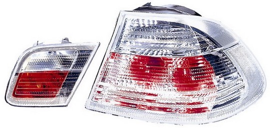  Фонари задние внешний+внутренний Л+П (КОМПЛЕКТ) ТЮНИНГ прозрачные хрустальные для  BMW 3xx E46 КУПЕ (98-06)